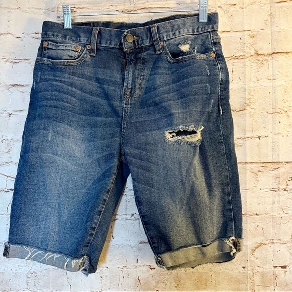 Aeropostale slim cuffed Bermuda Jean shorts - Picture 1 of 6